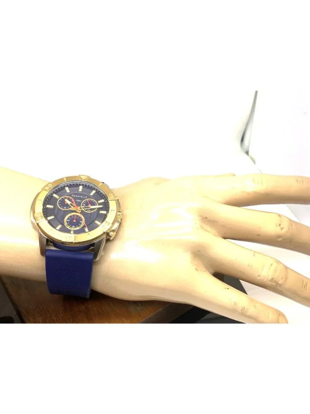 Caravelle Bulova Men's Watch 45B161 Aqualuxx Quartz Chronograph Blue Dial 44mm
